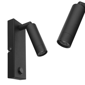 Kinkiet ENZO czarny metalowy wbudowany LED 3W TK Lighting