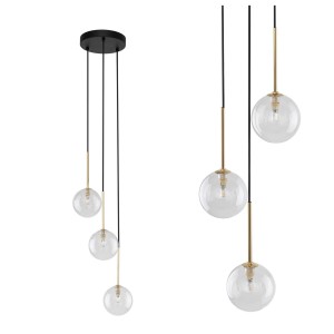 Lampa wisząca NILOS Czarny / złoty G9 MAX 6W 5942 TK Lighting