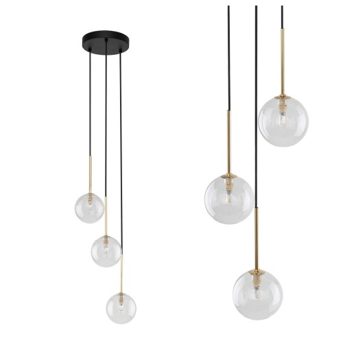 Lampa wisząca NILOS Czarny / złoty G9 MAX 6W 5942 TK Lighting