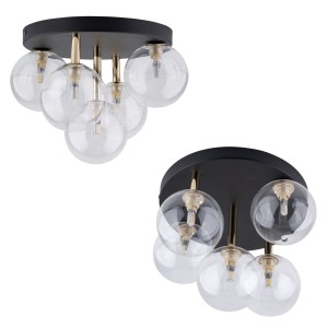 Lampa sufitowa NILOS Czarny / złoty G9 MAX 6W 758 TK Lighting