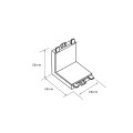 Łącznik natynkowy L sufit-ściana Magnetic Slim biały LP-656-MAG SLIM L SM kąt WH Light Prestige