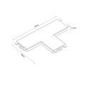 Łącznik natynkowy T Magnetic Slim biały LP-656-MAG SLIM łącznik T SM WH Light Prestige