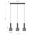 Lampa wisząca Amo czarna 3xE27 LP-0702/3L BK Light Prestige