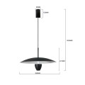 Lampa wisząca Ufo M czarna LED CCT LP-0408/1P M BK Light Prestige