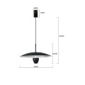 Lampa wisząca Ufo S czarna LED CCT LP-0408/1P S BK Light Prestige