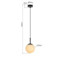 Lampa wisząca Dorado czarna 1xE14 LP-002/1P BK Light Prestige