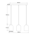 Metalowa lampa wisząca Nilo czarna 3xGU10 LP-0110/3L BK Light Prestige
