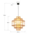 Lampa wisząca Stela rattanowa 1xE27 LP-2026/1P Light Prestige