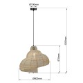 Rattanowa lampa wisząca Shella 60 cm jasne drewno 1xE27 LP-1806/1P 60cm Light Prestige