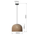 Rattanowa lampa wisząca Kanso 40 cm jasne drewno 1xE27 LP-2025/1P 40 cm Light Prestige