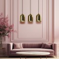 Metalowa lampa wisząca Nilo złota 3xGU10 LP-0110/3L GD Light Prestige