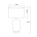 Lampa stołowa Tamiza 65 cm biała 1xE27 LP-1515/1T big white Light Prestige