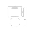 Lampa stołowa Tamiza 48 cm biała 1xE27 LP-1515/1T small white Light Prestige