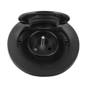 Hermetyczne gniazdo elektryczne owalne IP55 czarne 1x2P+Z(French) Orno