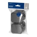  Gniazdo podwójne natynkowe 2P+Z, Schuko, bryzgoszczelne z klapką B2, IP54, NT-7B2 szare Orno