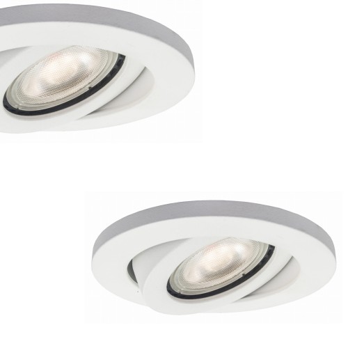 Oczko podtynkowe okrągłe ruchome Lagos białe  b Light Prestige