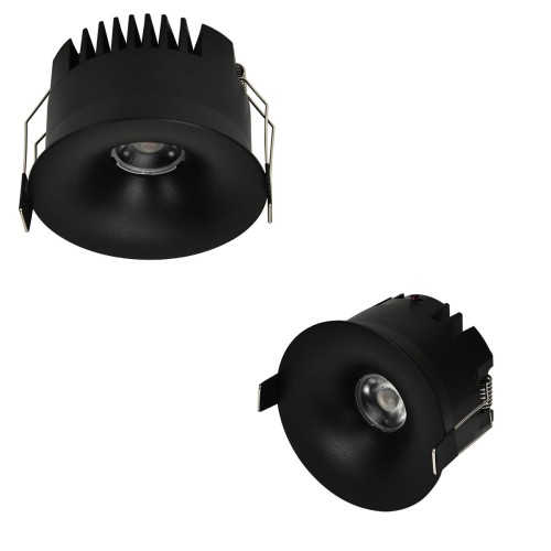 Oczko podtynkowe Zyra czarne LED CCT LP-1606/1RS BK Light Prestige