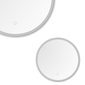 Lustro okrągłe z podświetlana ramką LED o mocy 24W 60cm zintegrowany włącznik D2311 Zuma Line