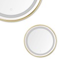 Łazienkowe lustro okrągłe złota ramka z podświetleniem LED 24W D251801 Zuma Line