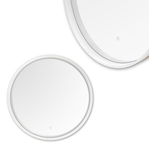 Eleganckie lustro łazienkowe z podświetlaną ramką LED 24W okrągłe D2526 Zuma Line