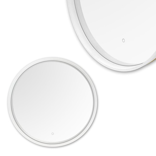 Eleganckie lustro łazienkowe z podświetlaną ramką LED 24W okrągłe D2526 Zuma Line