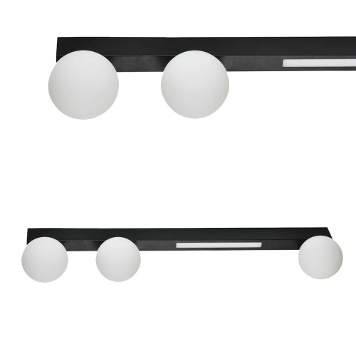 Lampa sufitowa LUND z trzema ozdobnymi mlecznymi kloszami na G9 W231102-3 Zuma Line