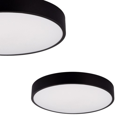 Plafon do salonu sypialni czarny 60cm wbudowany LED z rodziny NADI MS724-R600 Zuma Line