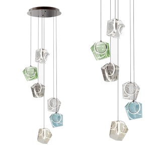 Nowoczesna dekoracyjna lampa LED COLORE z 6 szklanymi kloszami MD3350A-6BL/MIX Zuma Line