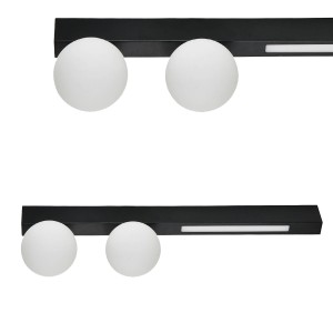 Podłużna lampa sufitowa LUND zintegrowany LED + dwa szklane klosze na G9 W231102-2 Zuma Line