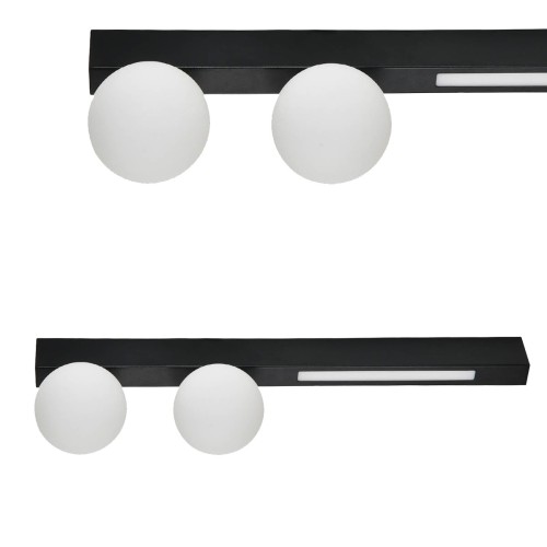 Podłużna lampa sufitowa LUND zintegrowany LED + dwa szklane klosze na G9 W231102-2 Zuma Line