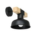 Milagro Kinkiet FARO BLACK/NATURAL WOOD 1xE27 60W MLP7455
