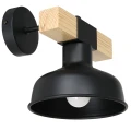Milagro Kinkiet FARO BLACK/NATURAL WOOD 1xE27 60W MLP7455
