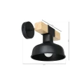 Milagro Kinkiet FARO BLACK/NATURAL WOOD 1xE27 60W MLP7455