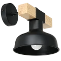 Milagro Kinkiet FARO BLACK/NATURAL WOOD 1xE27 60W MLP7455