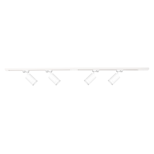 Zestaw Szynoprzewód 4xPipe Ring GU10 + Prowadnica 2x1m + Złączki - Biały ML1688 Milagro