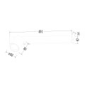 Kinkiet Magnet 9W+1xGU10 3000/4000K Biały Lewy ML1129 Milagro