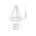 Lampa wisząca HOOP BLACK 93W LED ML1543 Milagro