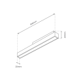 Magnetic track 600mm 24W 3000K ML8114 Milagro