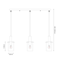 Lampa wisząca Arcadia Black 3xE27 ML1819 Milagro