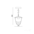 Lampa wisząca ogrodowa latarenka TEVIO W 1xE27 IP54 czarna Kobi