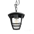 Lampa wisząca ogrodowa latarenka TEVIO W 1xE27 IP54 czarna Kobi