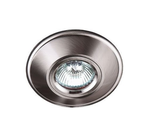 MAXLIGHT H0028 OPRAWA WPUSTOWA METALOWA OKRAGŁA, METAL SZCZOTKOWANY, GU5.3