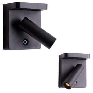 MAXLIGHT W0374 LOFER KINKIET CZARNY 7W 364LM 3000K