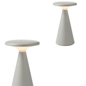 MAXLIGHT T0064 LAMPA STOŁOWA FUNGHI SZARA IP44