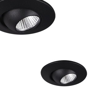 Maxlight Yuca Round Tilted H0105 Oprawa podtynkowa Czarna