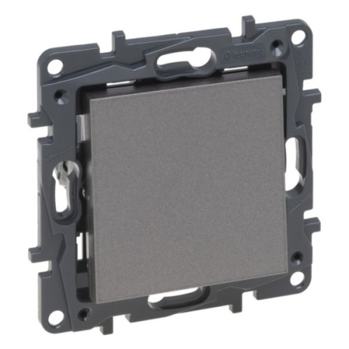 Przycisk pojedynczy 6 A kolor stalowy Niloe Step 863409 Legrand