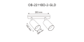 OB-2211BD-2-GLD REN LISTWA ZŁOTA\GOLD Zuma Line