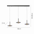 Lampa wisząca PURE VITRUM Szary LED 2700K 2083-15 Paul Neuhause