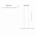 Lampa wisząca PURE MOTO-RISE Srebrna LED 2700-5000K 2545-95 Paul Neuhause