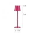 Lampka stołowa BOTERIA różowa LED przenośna z dotykowym ściemniaczem 19251-87 Just Light